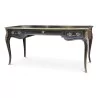 Louis XV flat desk \"Poitou Model\" in black lacquered wood decorated with gilded bronze. - Moinat - Desks