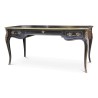 Bureau plat Louis XV "Modèle Poitou" en bois laqué noir orné de bronze doré. - Moinat - Bureaux plats