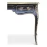 Louis XV flat desk \"Poitou Model\" in black lacquered wood decorated with gilded bronze. - Moinat - Desks