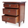 Chevet directoire en merisier, patine antiquaire, 3 tiroirs. - Moinat - Bouts de canapé, Bouillottes, Chevets, Guéridons