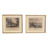 Paire de gravures "Ecole Flamende". - Moinat - Gravures