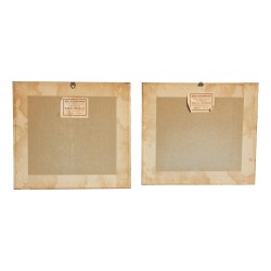 Paire de gravures "Ecole Flamende".