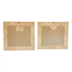 Пара гравюр «Фламандской школы».