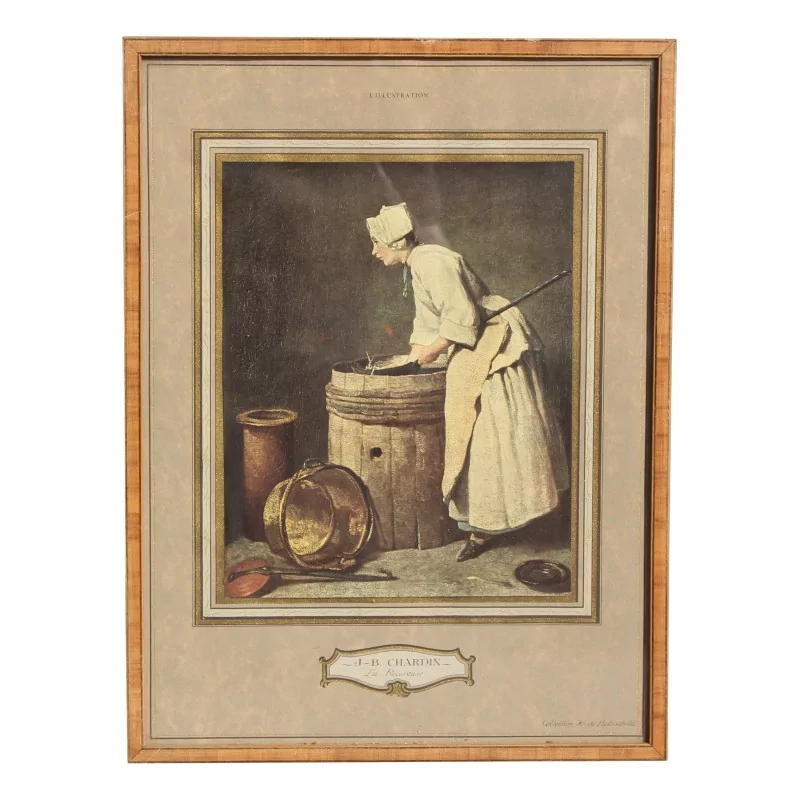 Tableau "La récurreuse" de la collection Rothschild. - Moinat - Tableaux - Divers Tableau "La récurreuse" de la collection Rothschild. - Moinat - Tableaux - Divers