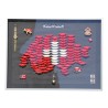 Tableau "La carte de la Suisse en origami" de Marc Mazuir. - Moinat - Tableaux - Divers