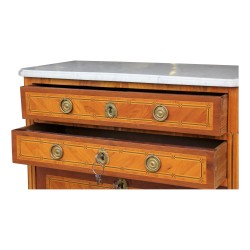 Louis XVI secretary in rosewood mounted on oak in the style of Vassou.