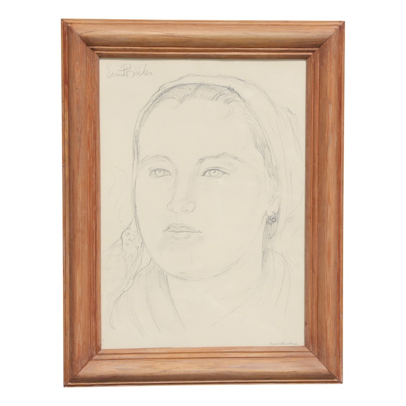 Zeichnung \"Portrait Savièse\" signiert Ernest Biéler (1863 - 1948). - Moinat - Gemälden - Portraits Zeichnung \"Portrait Savièse\" signiert Ernest Biéler (1863 - 1948). - Moinat - Gemälden - Portraits