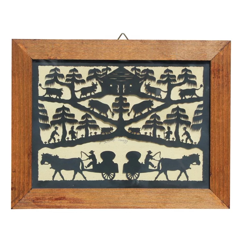 Gemälde "Ausschnitt", signiert R. Vallotton. Saugy. - Moinat - Gemälden - Verschieden