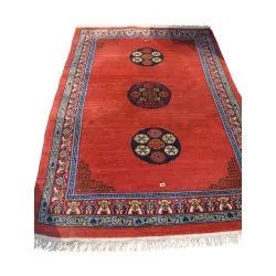 Roter und blauer Teppich