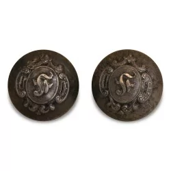 Satz Offiziersknöpfe von Flaghac Castle