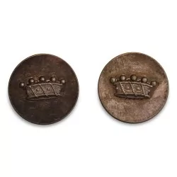 Satz Offiziersknöpfe von Flaghac Castle