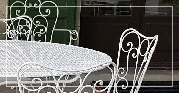 Outdoor wrought iron furniture
